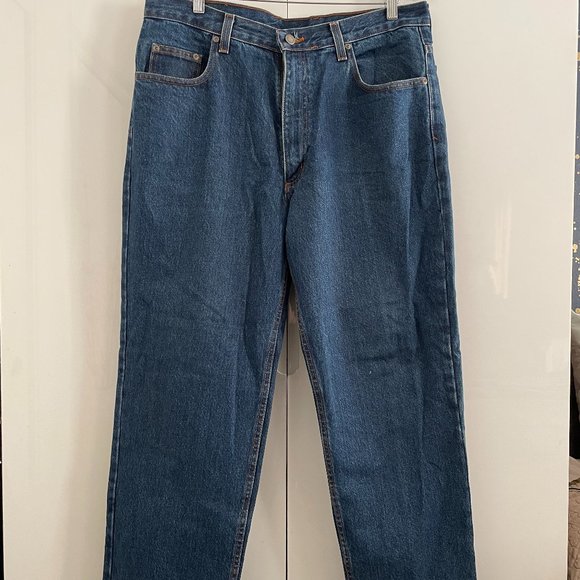 M SUPERIOR DURABLE MENS W 36 X 29 NAVY BLUE JEANS PANTS - Picture 1 of 4